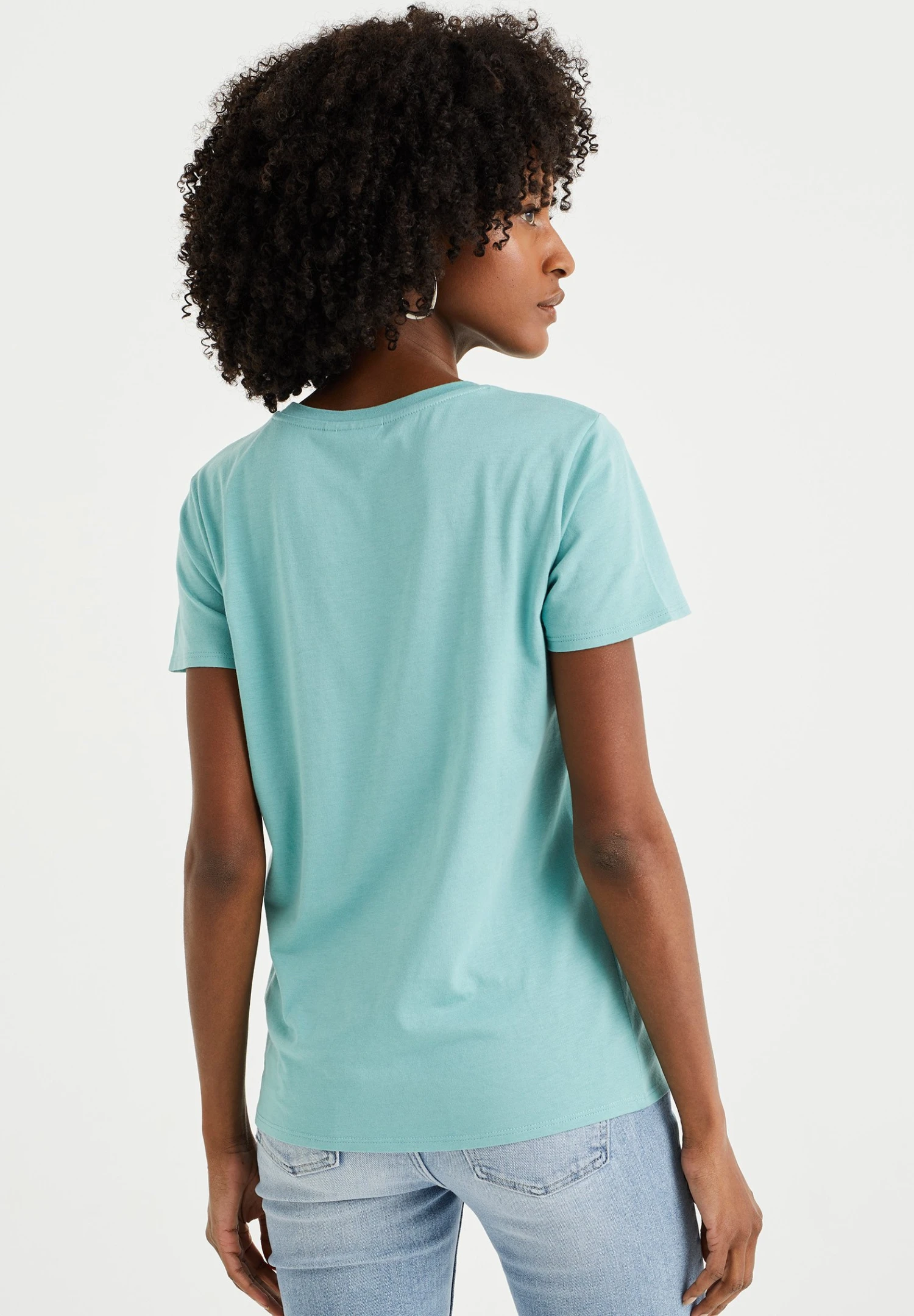 WE FASHION Met Opdruk - T-Shirt Imprimé - Blue 5 WE FASHION Met Opdruk - T-Shirt Imprimé - Blue – Image 3