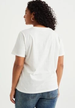 WE FASHION Curve - T-Shirt Imprimé - White -We Fashion Soldes Boutique f80be67c5aad448eb6924961ce80d63a
