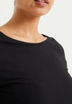 WE FASHION Met Driekwart Mouwen - T-Shirt À Manches Longues - Black -We Fashion Soldes Boutique f82ae508bfb040ec94c13c57ef2c1341