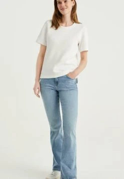 WE FASHION Met Structuur - T-Shirt Basique - White 14 WE FASHION Met Structuur - T-Shirt Basique - White -We Fashion Soldes Boutique f94e67ec92d34e7085f17f90b62fea98