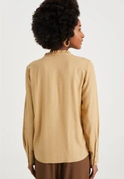 WE FASHION Met Structuur - Chemisier - Beige -We Fashion Soldes Boutique fb6d42916a2045b783c70993c98eab36