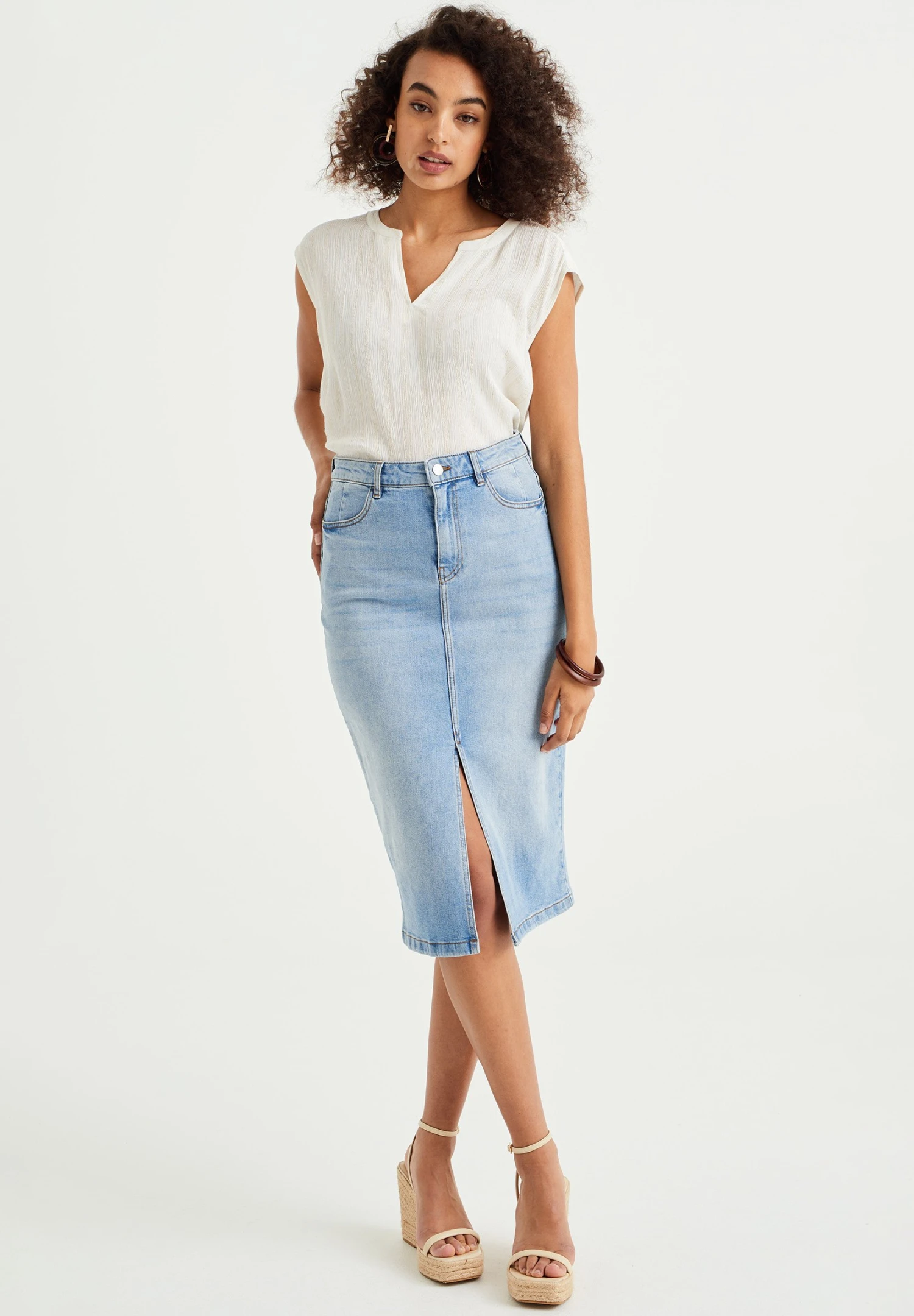 WE FASHION Met Glittergaren - Débardeur - White 4 WE FASHION Met Glittergaren - Débardeur - White – Image 2