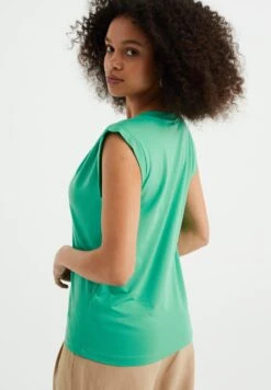 WE FASHION Met Plooidetail - T-Shirt Basique - Green 9 WE FASHION Met Plooidetail - T-Shirt Basique - Green -We Fashion Soldes Boutique fd208e06036c4a6c958923a242e54d1e