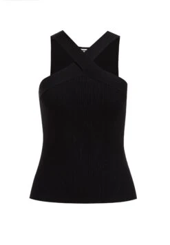 WE FASHION Dames Van Stof - Débardeur - Black -We Fashion Soldes Boutique fd21696d8f754201a39d2fa9f5528485