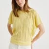 WE FASHION Met Glittergaren - T-Shirt Basique - Yellow -We Fashion Soldes Boutique fd3ff02544494b4e91098ef5ed93c0ca