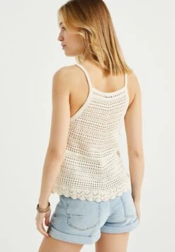 WE FASHION Gebreide - Débardeur - Beige -We Fashion Soldes Boutique fe6f42024df74a4099d821d7169b6958